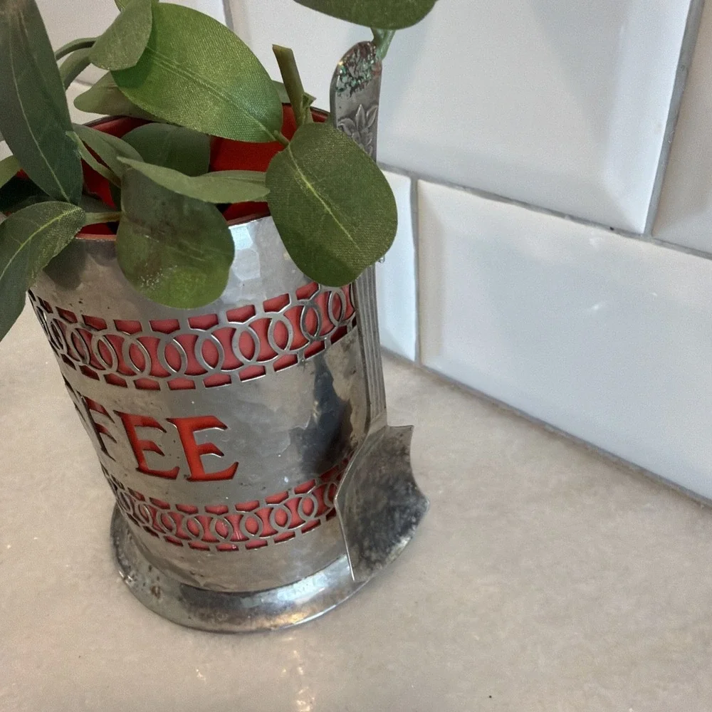 Coffee Container‎ with Side Spoon Made In England Perfect Planter No Lid ES004